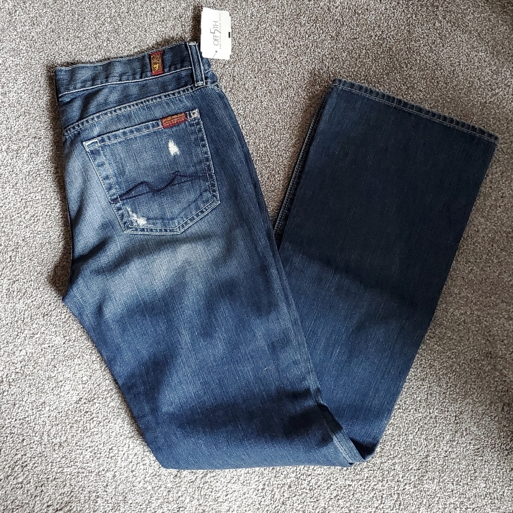 NWT 7 for All Mankind Distressed Bootcut Jeans